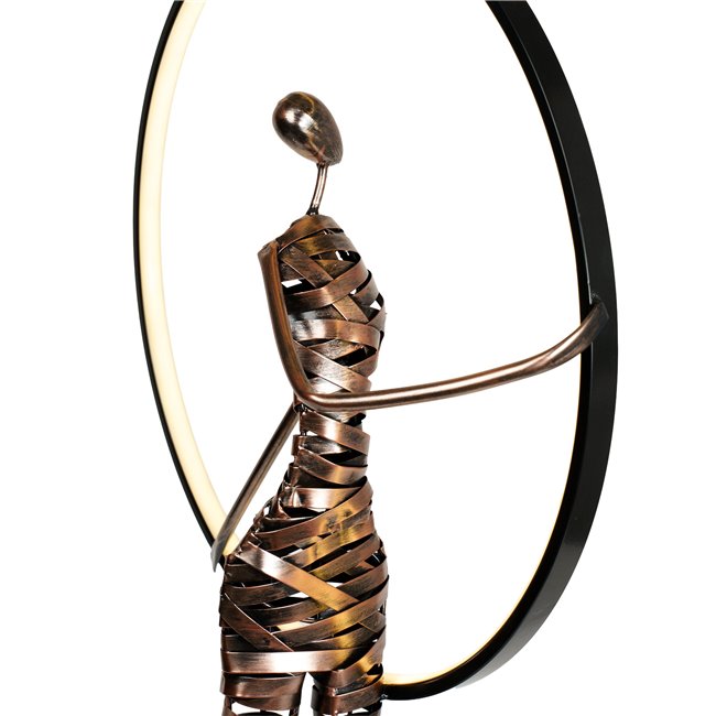 Table lamp Woman Essence LED, bronze color, H102x13x54cm