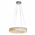 Pendant lamp Ignace LED, transparent/chrome, H200cm, D60cm, LED 43W, 3000K, 4300lm