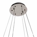 Pendant lamp Ignace LED, transparent/chrome, H200cm, D60cm, LED 43W, 3000K, 4300lm