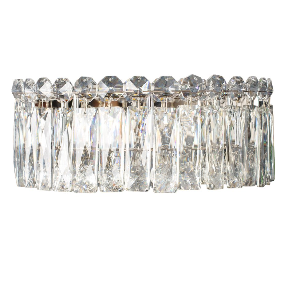 Wall lamp Ignace LED, transparent/chrome, D25cm, LED 6W, 3000K, 600lm