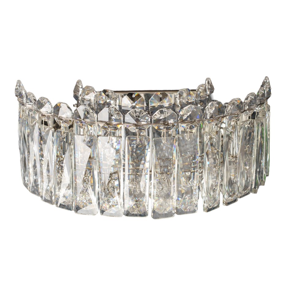 Wall lamp Ignace LED, transparent/chrome, D25cm, LED 6W, 3000K, 600lm