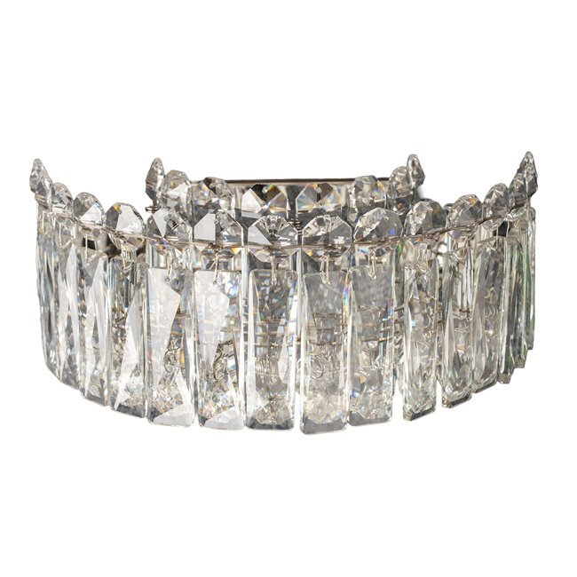 Wall lamp Ignace LED, transparent/chrome, D25cm, LED 6W, 3000K, 600lm