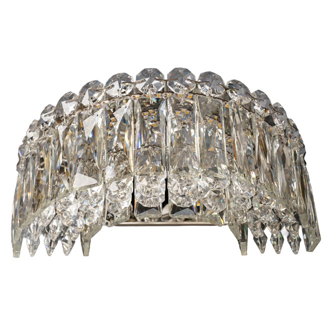 Wall lamp Ignace LED, transparent/chrome, D25cm, LED 6W, 3000K, 600lm