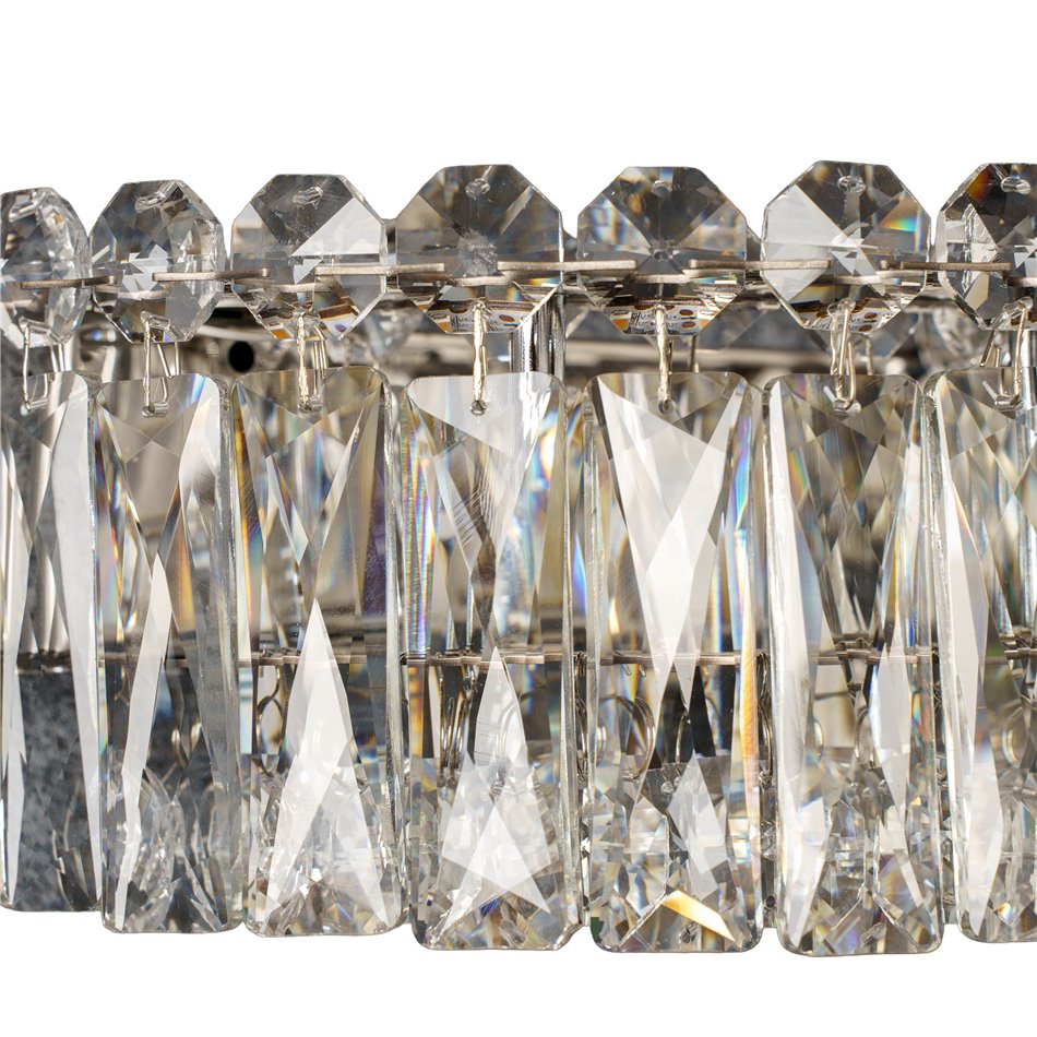 Wall lamp Ignace LED, transparent/chrome, D25cm, LED 6W, 3000K, 600lm