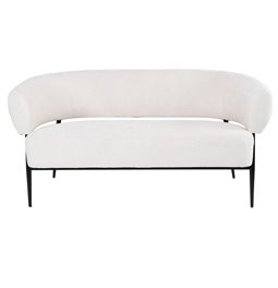 Двухместное кресло для отдыха Davor, 14 белый, H73x145x71cm