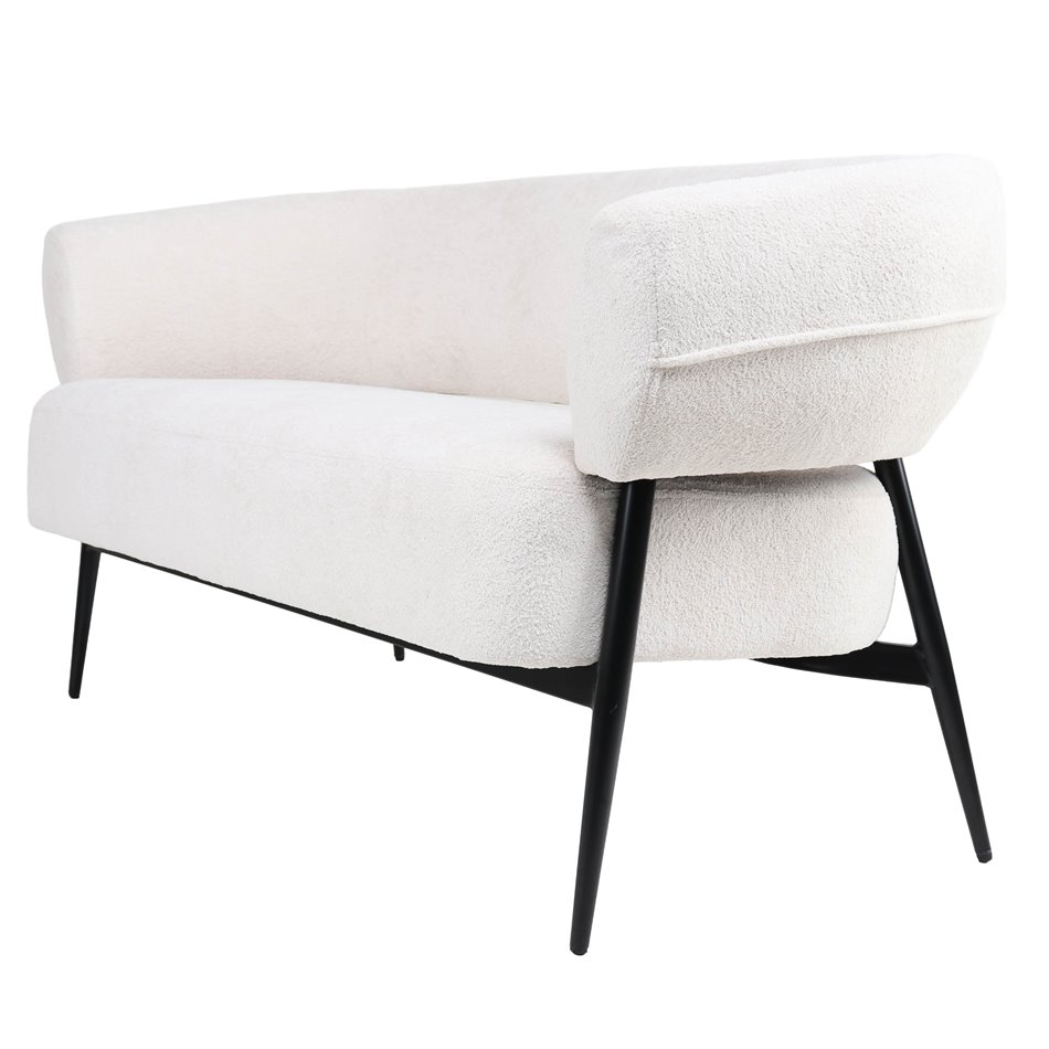Armchair Davor 2 seaters, 14 white, H73x145x71cm