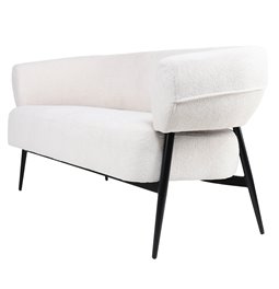 Двухместное кресло для отдыха Davor, 14 белый, H73x145x71cm