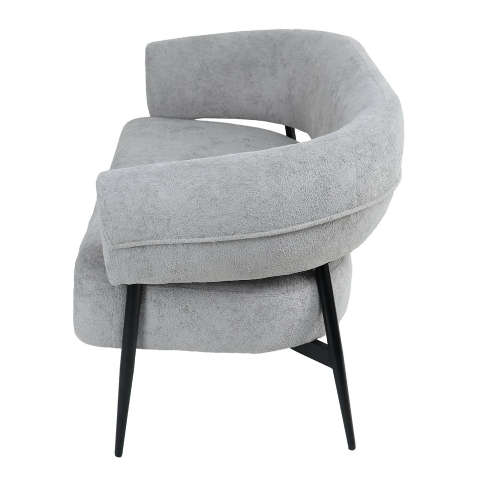 Armchair Davor 2 seaters, 3 grey, H73x145x71cm