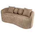 Sofa Duleek, with 4 pillows, brown, H68x179x82cm