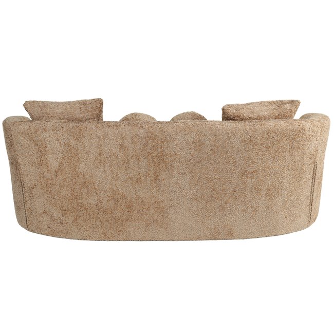 Sofa Duleek, with 4 pillows, brown, H68x179x82cm