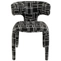Dining chair Tobi Trio, white/black, H77x58x57cm, seat height 47cm