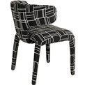 Dining chair Tobi Trio, white/black, H77x58x57cm, seat height 47cm