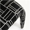 Dining chair Tobi Trio, white/black, H77x58x57cm, seat height 47cm