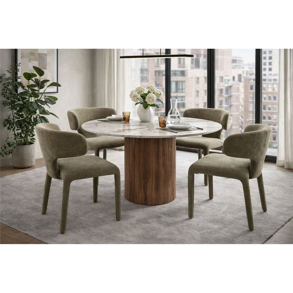 Dining chair Tobi, green, H77x58x57cm, seat height 47cm