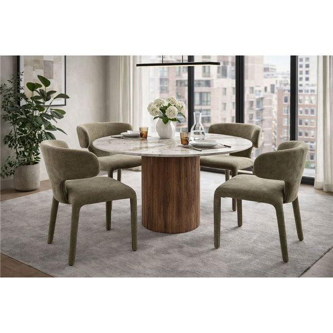 Dining chair Tobi, green, H77x58x57cm, seat height 47cm
