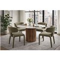 Dining chair Tobi, green, H77x58x57cm, seat height 47cm