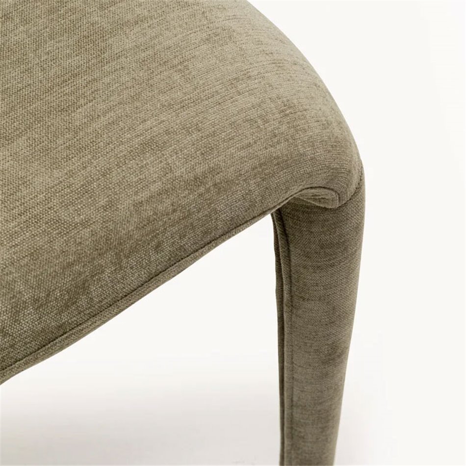Dining chair Tobi, green, H77x58x57cm, seat height 47cm