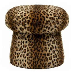 Stool Nino Leo, beige/brown, H48cm, D51cm