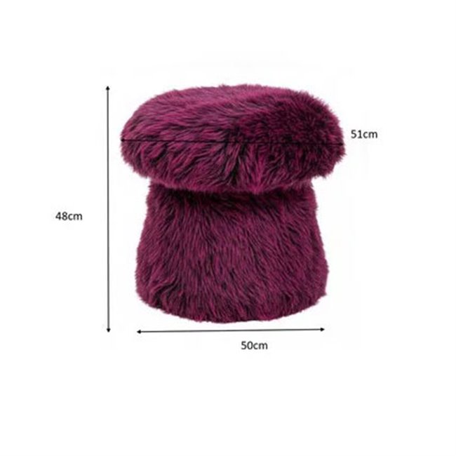 Stool Nino, purple color, H48cm, D51cm