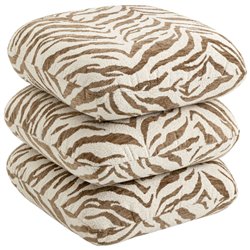 Stool Pepino Tiger, beige/brown, H43x45x45cm