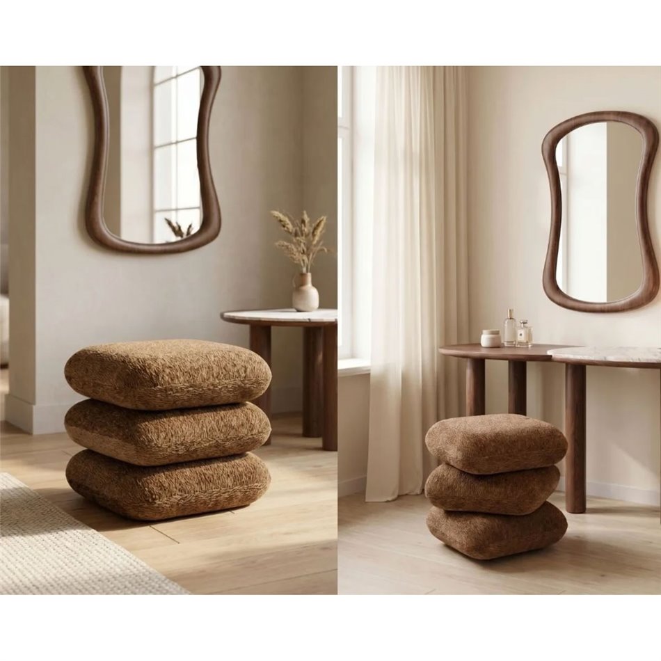 Stool Pepino, brown, H43x45x45cm