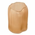 Hurricane/vase AMBER EDGE, caramel color, glass, H22cm, D17cm