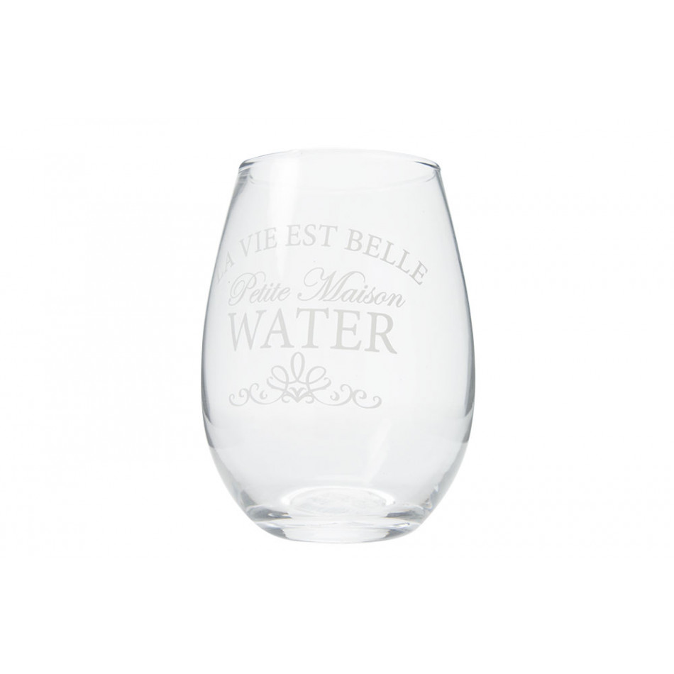 Water glass, H12.5x10x10cm, 370ml
