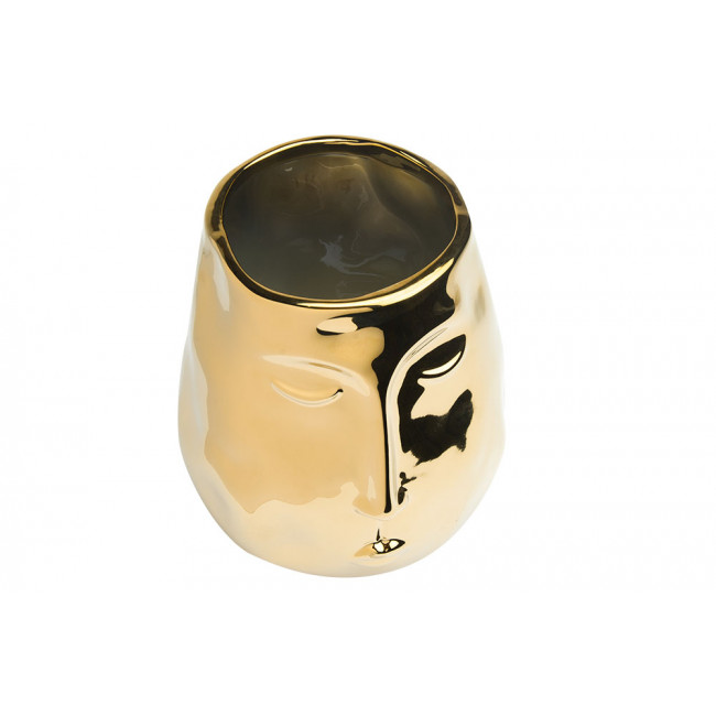 Vase Face, gold colour, H19.5cm, D10.5cm