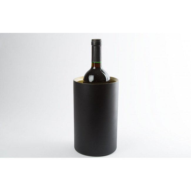 Ведерко для охлаждения вина SS, черный / золотой, H19 D12cm