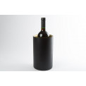 Wine cooler SS, black/golden, H19 D12cm