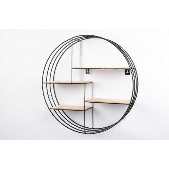 Wall rack round with 4 shelves, D45cm