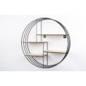 Wall rack round with 4 shelves, D45cm