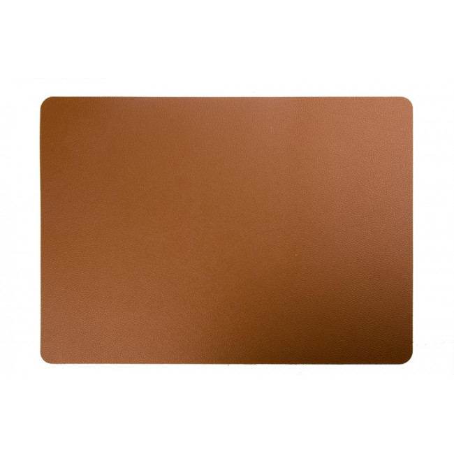 Placemat, black/brown colour, leather imitation, 46x33cm