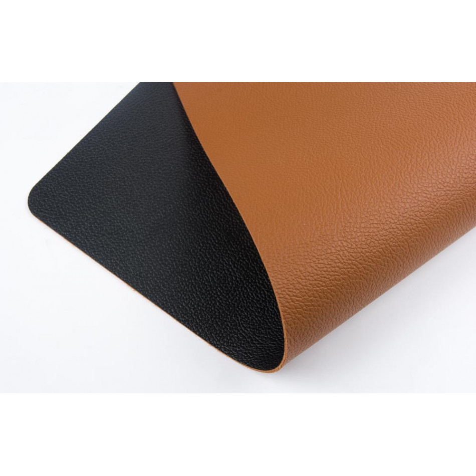Placemat, black/brown colour, leather imitation, 46x33cm