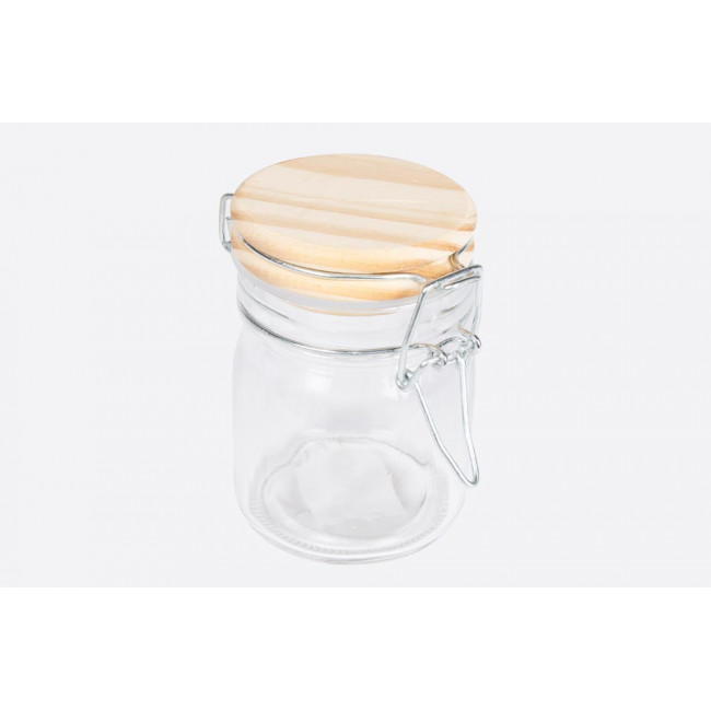 Glass jar with lid, pine, 6.7x9.2cm