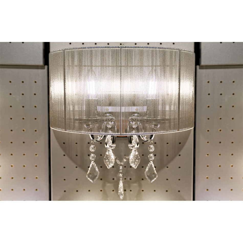 Wall lamp MARI, silver colour, E14 2x40W, H36x35cm
