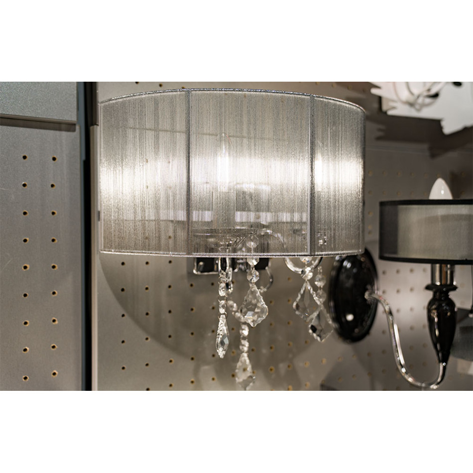 Wall lamp MARI, silver colour, E14 2x40W, H36x35cm