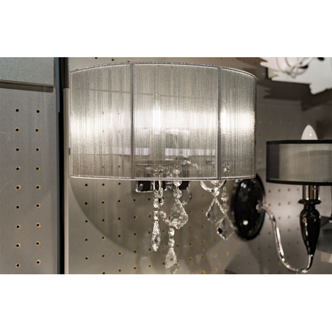 Wall lamp MARI, silver colour, E14 2x40W, H36x35cm