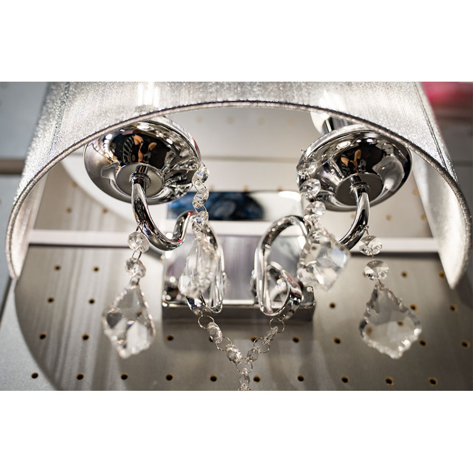 Wall lamp MARI, silver colour, E14 2x40W, H36x35cm