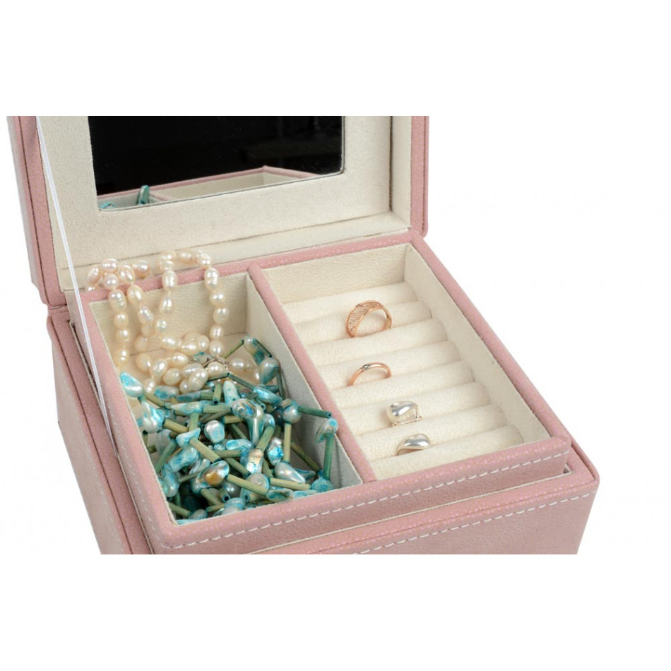 Jewellery box  Zigda, pink, 18x17x10cm