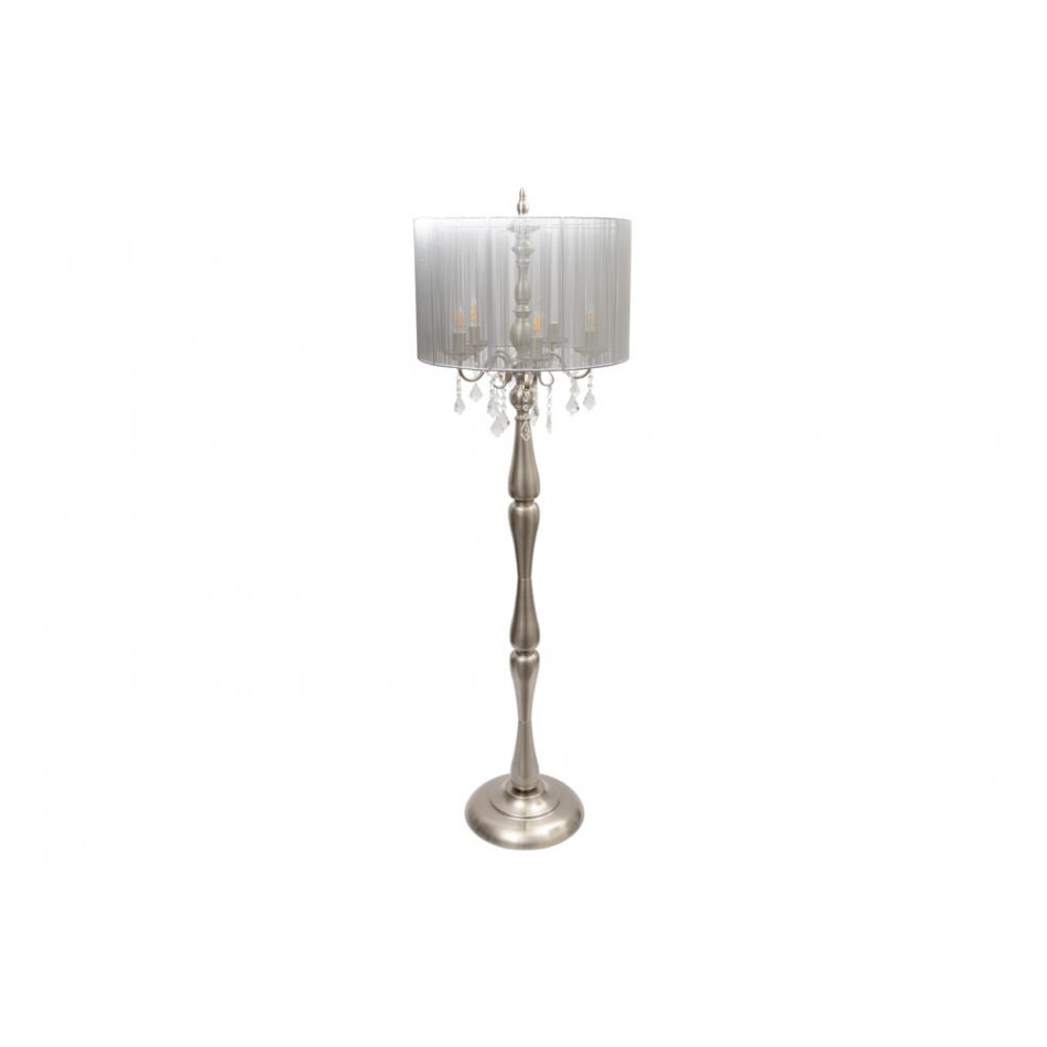 Floor lamp MARI silver, E14 5x40W,  H-165cm, Ø-50cm, satin nickel