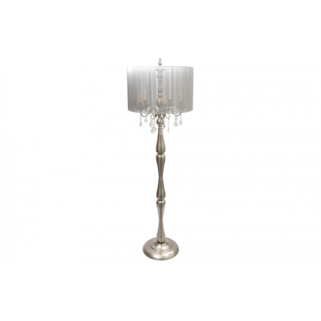 Floor lamp MARI silver, E14 5x40W,  H-165cm, Ø-50cm, satin nickel