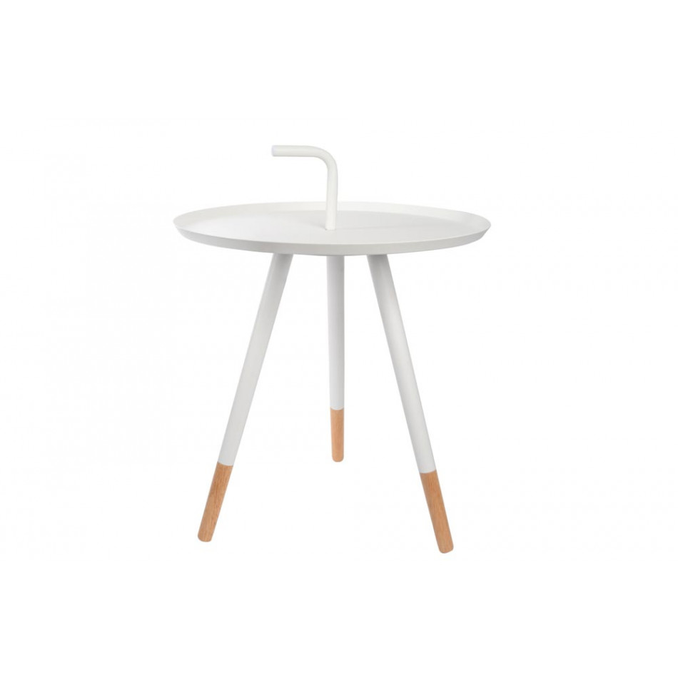 Round table MOZILO-W, white, d45cm, h46cm