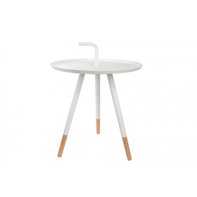 Round table MOZILO-W, white, d45cm, h46cm