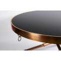 Coffee table Gino, black glass D89x40cm