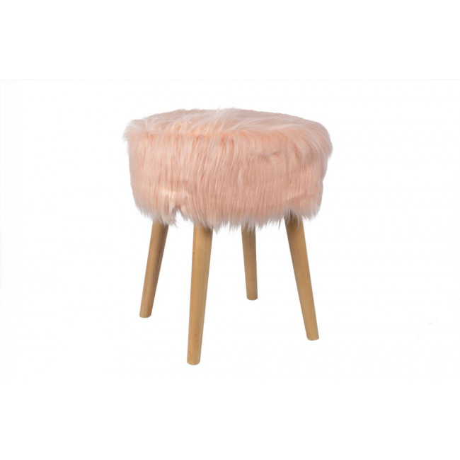 Stool Fluffy, pink, 37x37x45cm