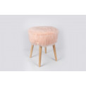 Stool Fluffy, pink, 37x37x45cm