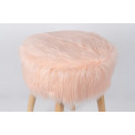 Stool Fluffy, pink, 37x37x45cm