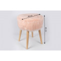 Stool Fluffy, pink, 37x37x45cm