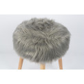Stool Fluffy, grey, 37x37x45cm